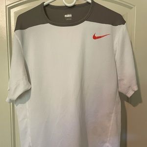 Nike Fit-Dri White tennis shirt. Size Large.